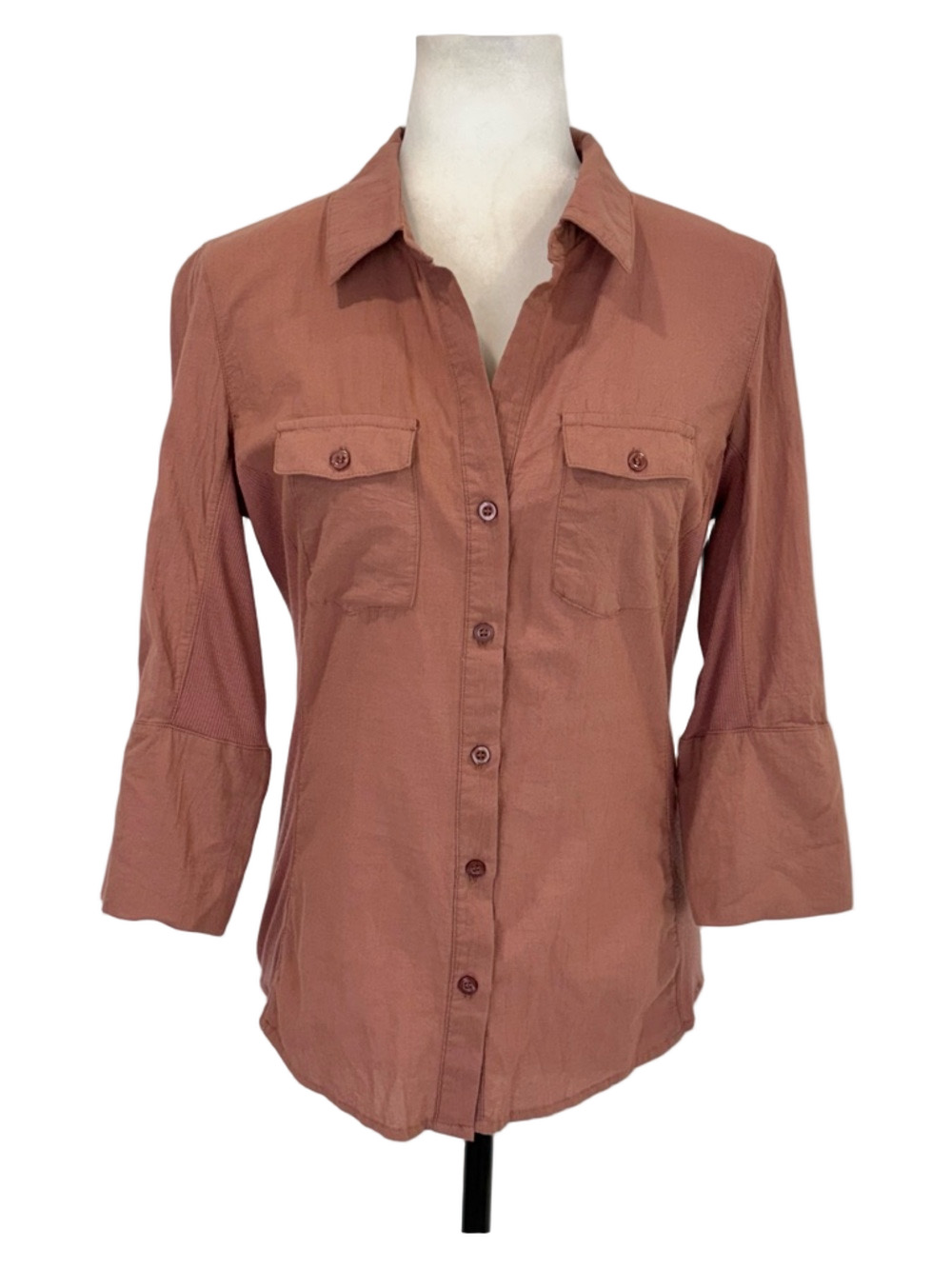 Ci Sono brown button-down shirt